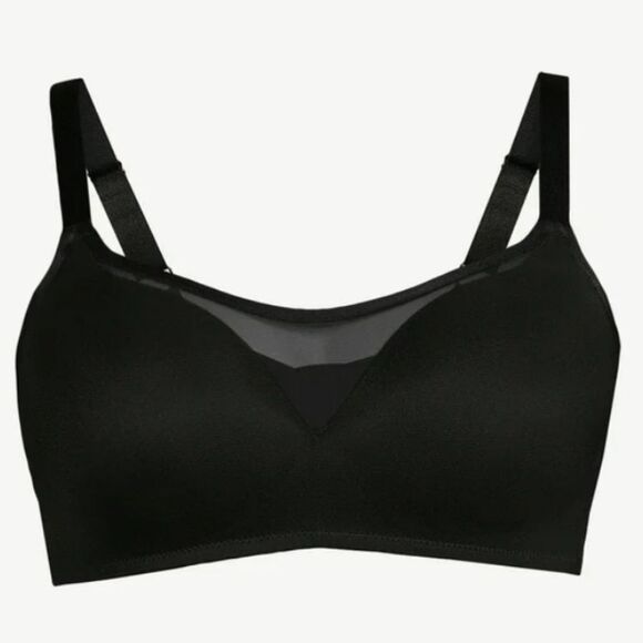 NWT 2-pk Womens Sz S Joyspun Cooling Mesh Wirefree Bra Lightly Padded Pink Black - Picture 5 of 8